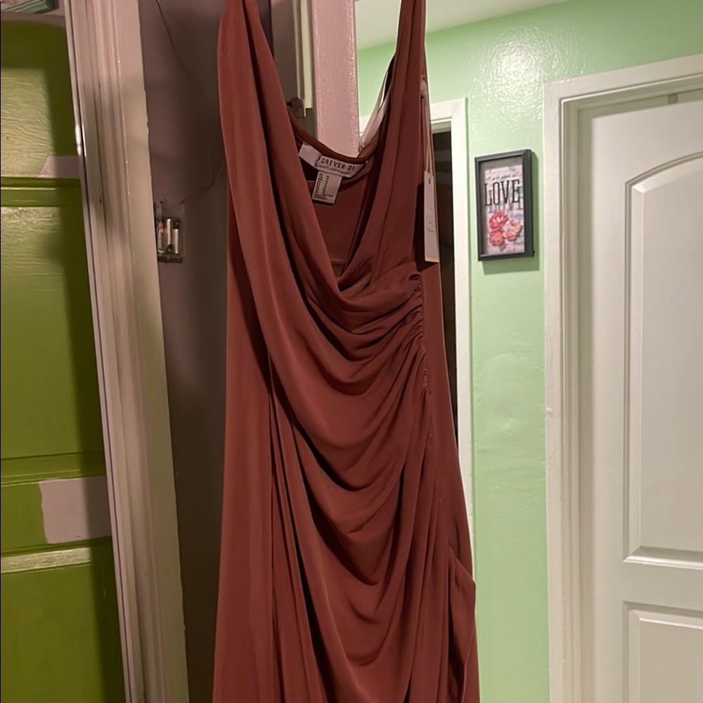 Forever 21 Pink Ruched Bodycon Dress